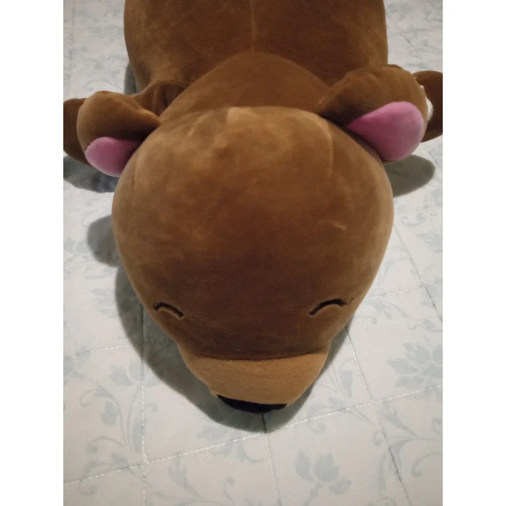 Pillowfort Weighted Plush Gingerbread Bear Brown Holiday Throw Pillow 21x11